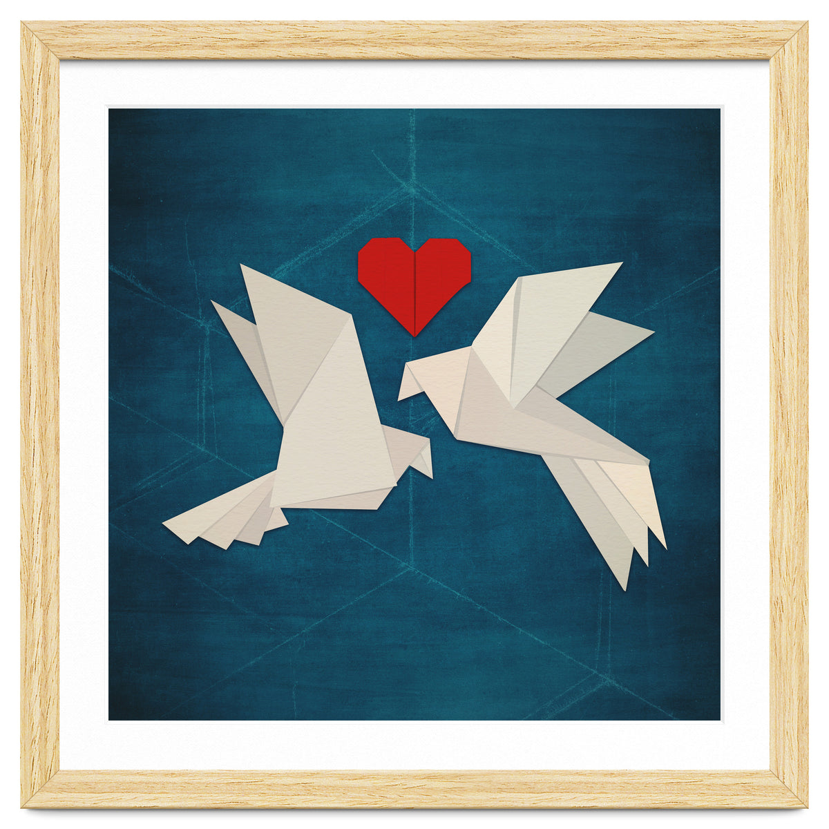 Origami love birds