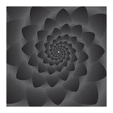 3 D Modern Black Floral (Print Only) thumbnail
