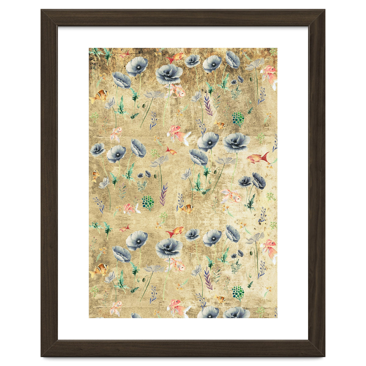 Fishes & Garden #Gold-plated