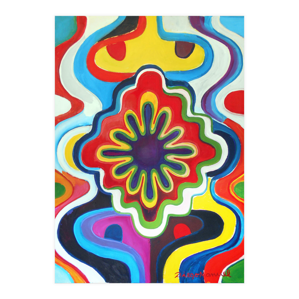 Graffiti Con Flor (Print Only)