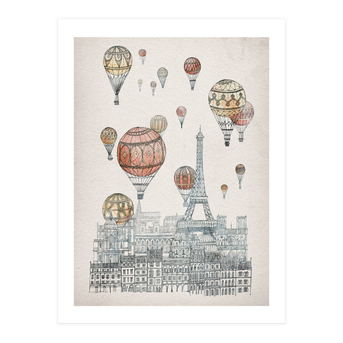 Voyages Over Paris (Print Only)