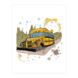 Abandoned school bus sketch (Print Only) thumbnail