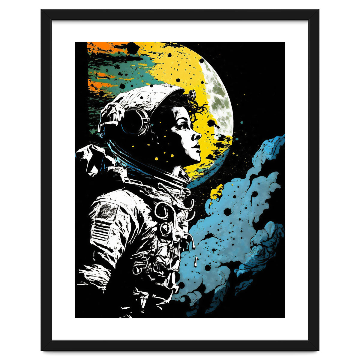 Astronaut Girl Illustration