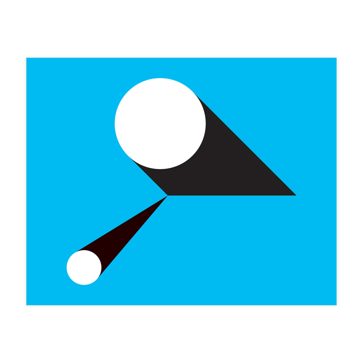 Geometric Shapes No. 46 - blue & black (Print Only)