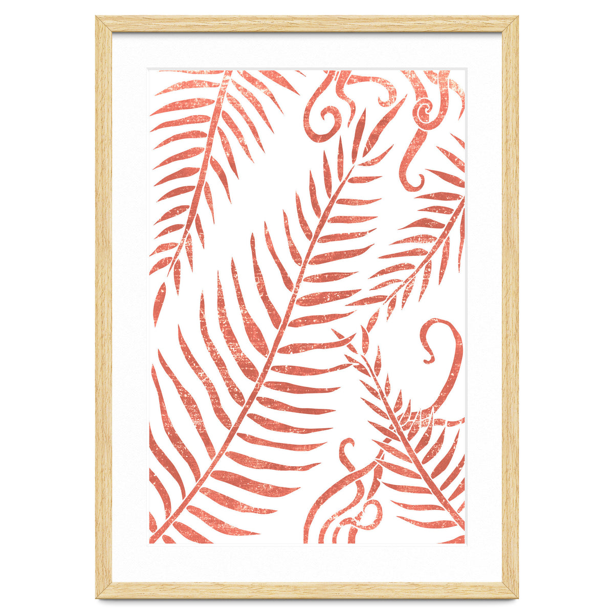 Abstract Terracotta Leaves 2 - Burnt Orange