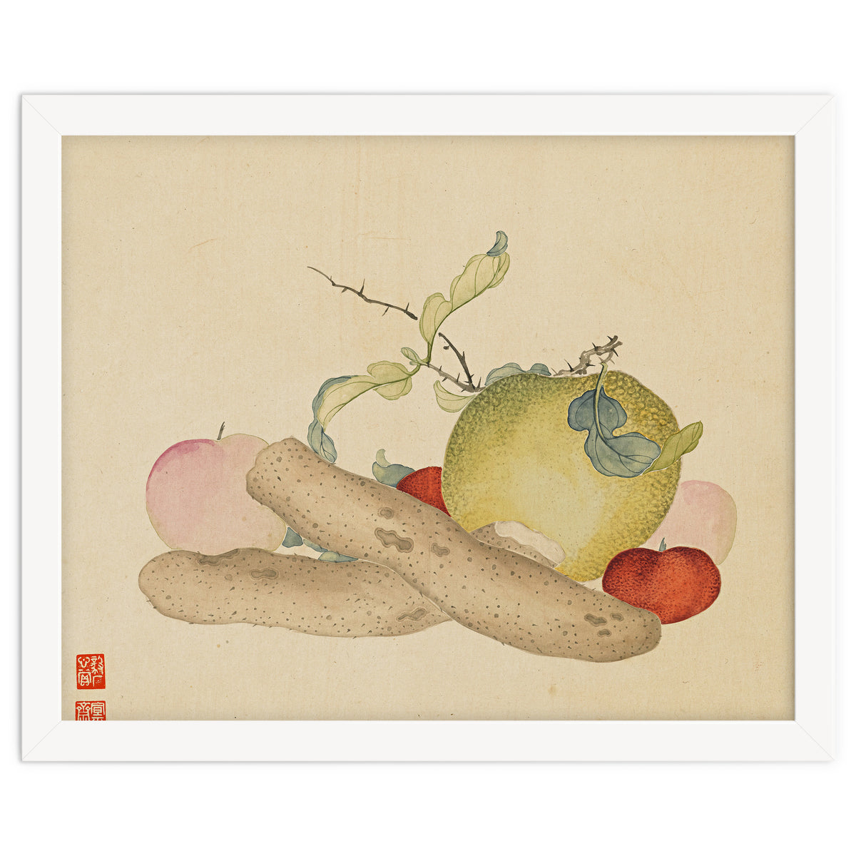 Wang Chengyu~flowers And Vegetables, Vegetables, Fruits, Yam, Apple, Pear