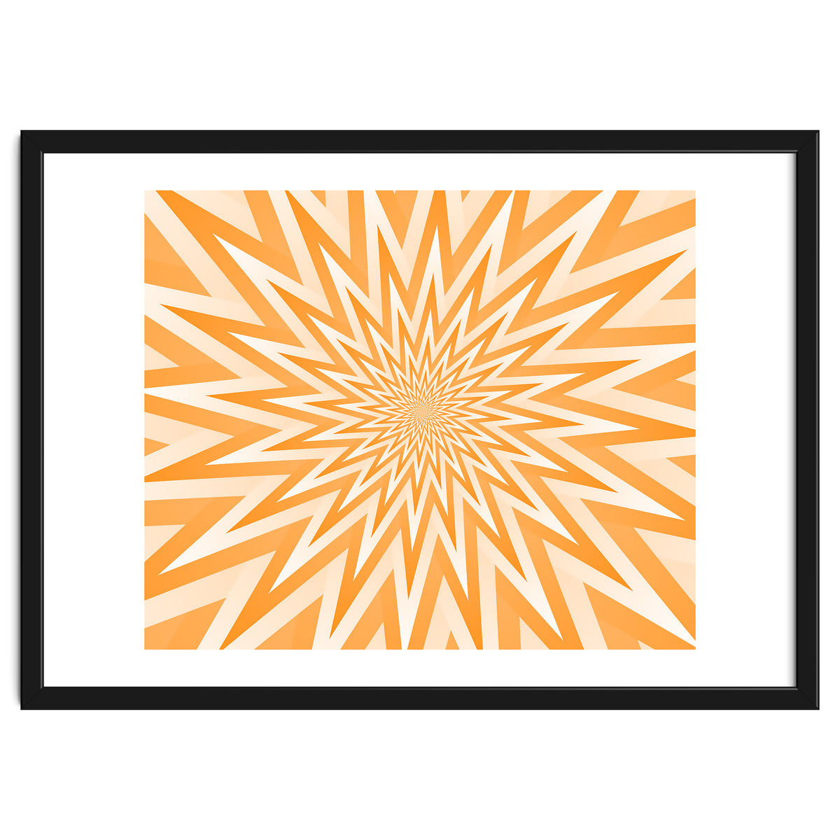 Abstract Orange Geometric Design Art