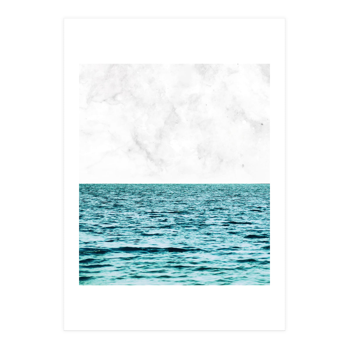 Ocean + Marble Ii (Print Only)