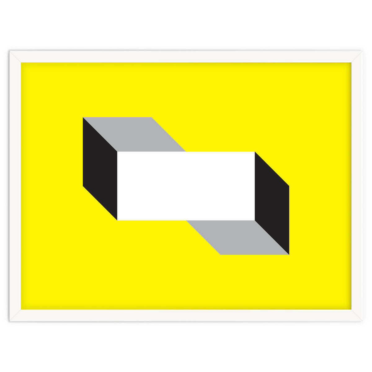 Geometric Shapes No. 50 - yellow, black & grey