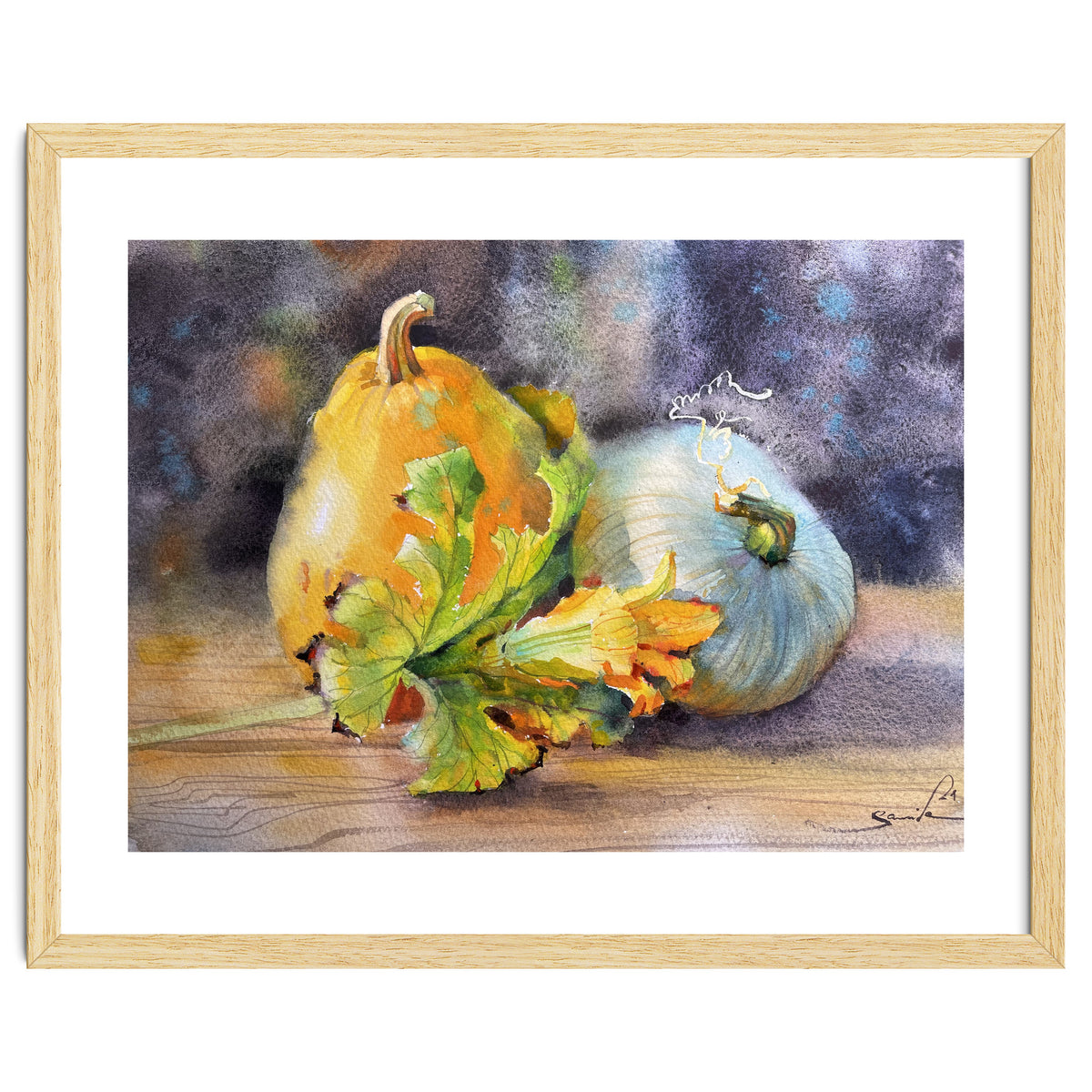 Rural still life watercolor