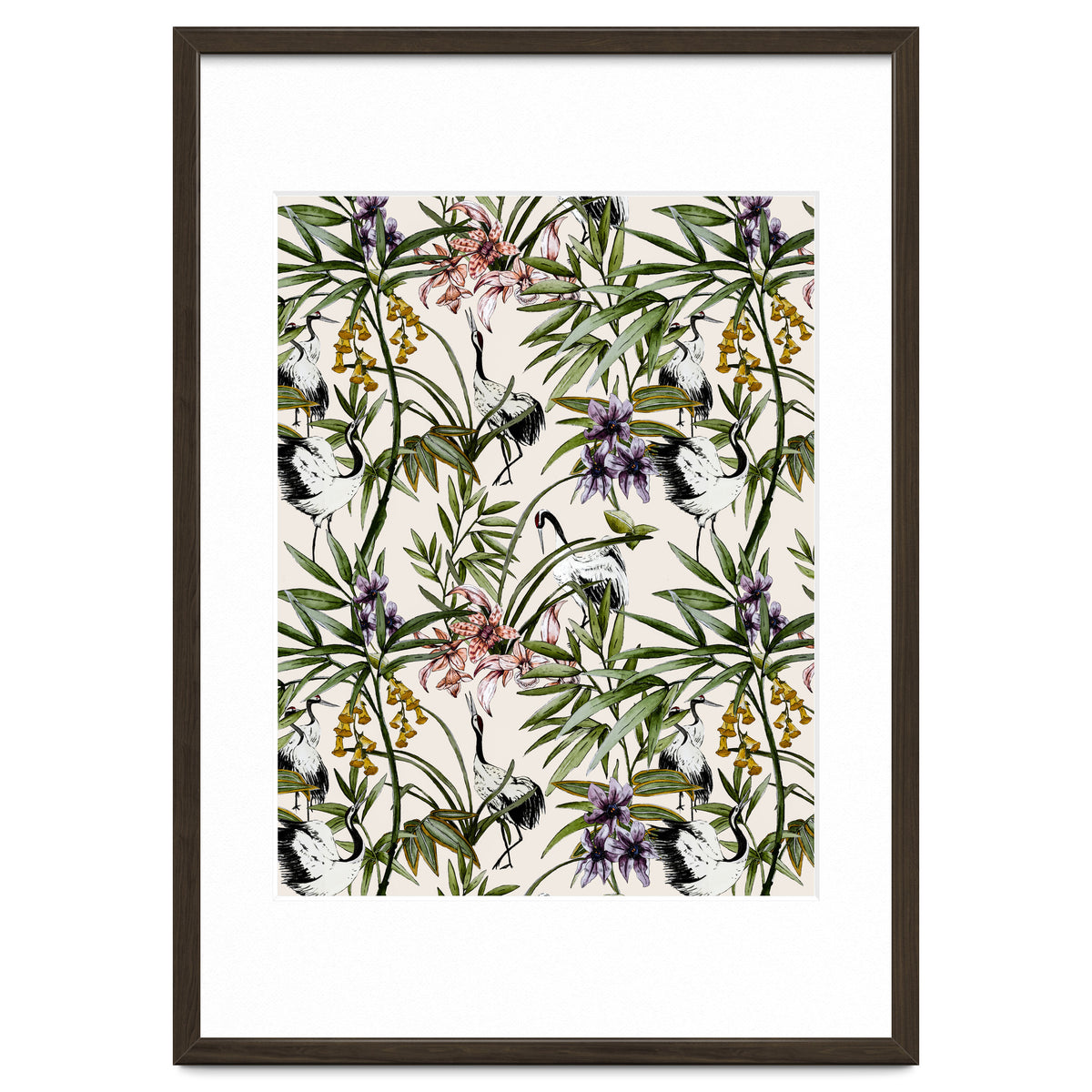 Asian crane pattern - 02