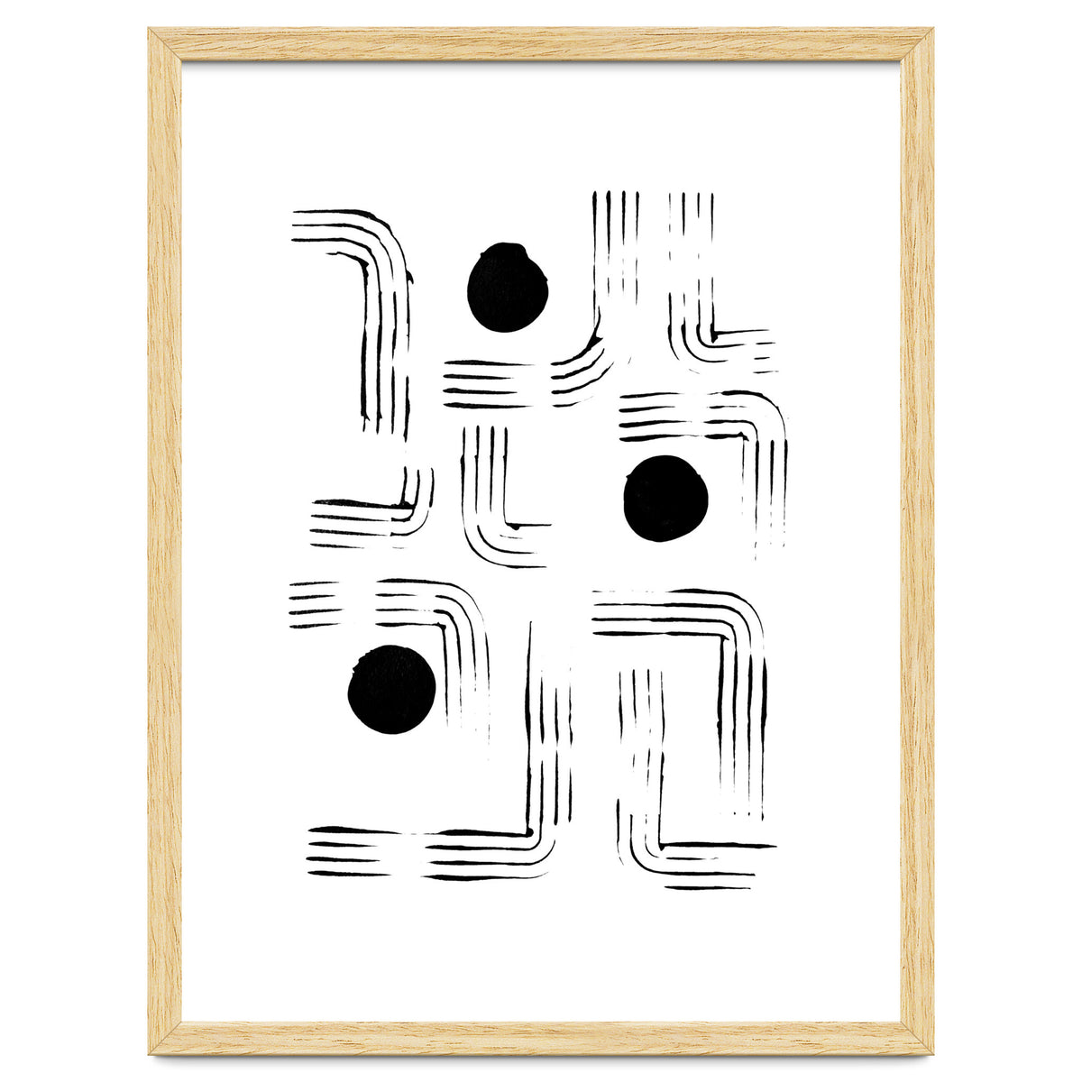 Mid-Century Modern Monochrome Print #1