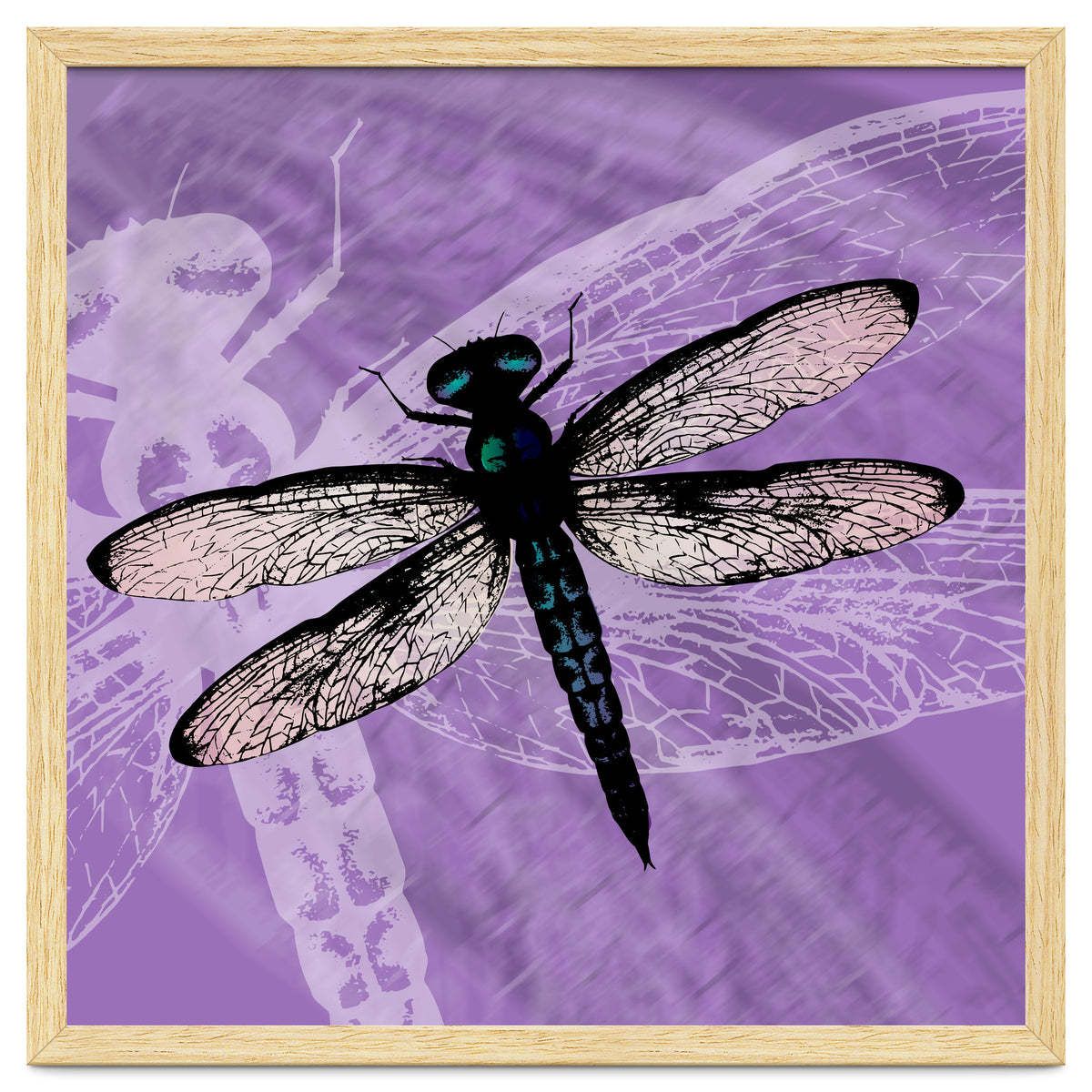 Blue dragonfly vector