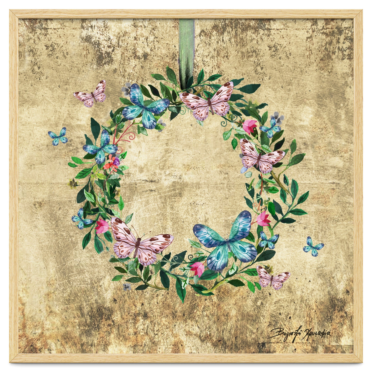 Wreath #Flowers & Butterflies#Royal collection