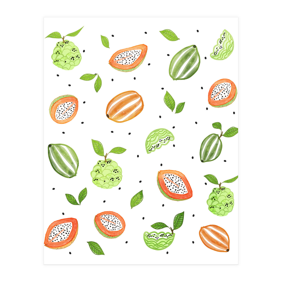Papaya & Custard Apple (Print Only)