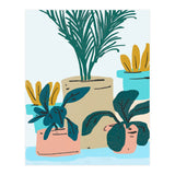 Little House Plants | Pastel Botanical Nature Plant Pots | Bohemian Cute Chic Palm Modern (Print Only) thumbnail