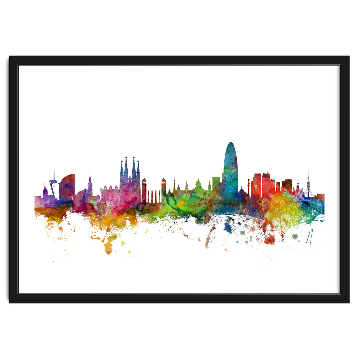 Barcelona Spain Skyline