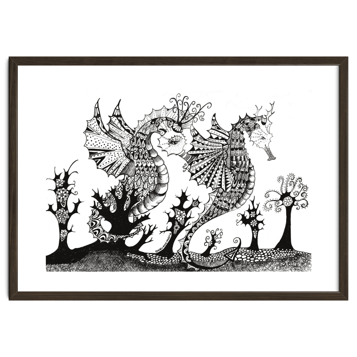 Seahorse Dragons Mystical Home