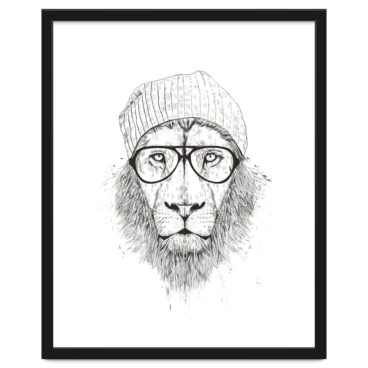 Cool Lion Bw