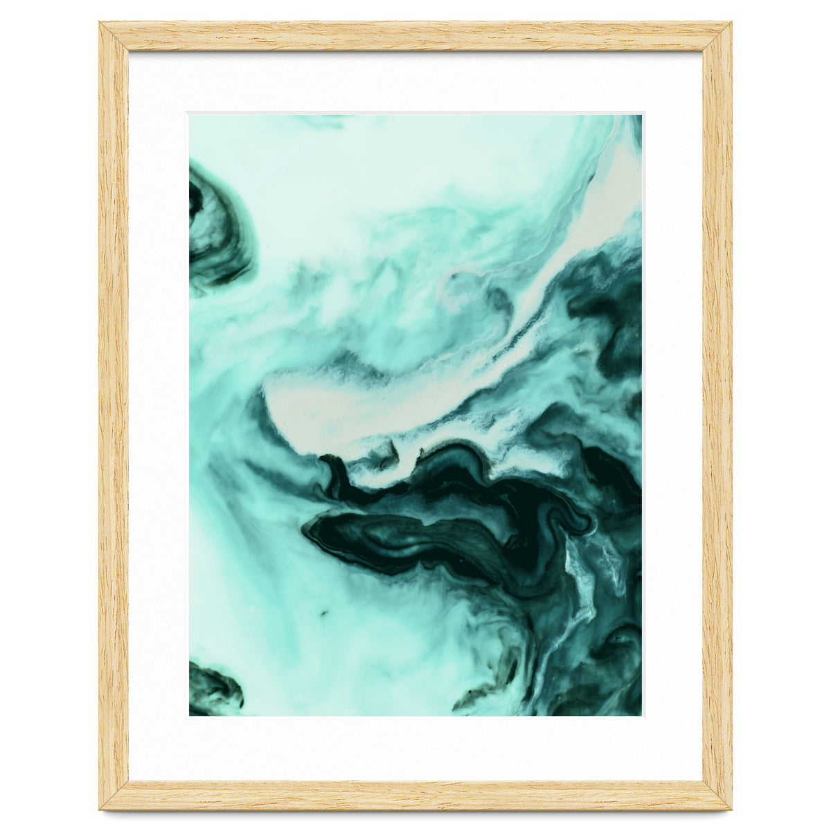 Abstract marbling mint