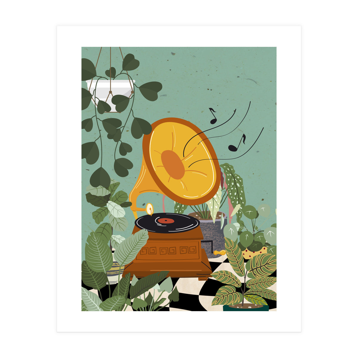 Phonograph in My Garden (Print Only)