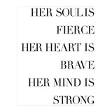 Fierce, Brave, Strong Female Empowerment Quote (Print Only) thumbnail