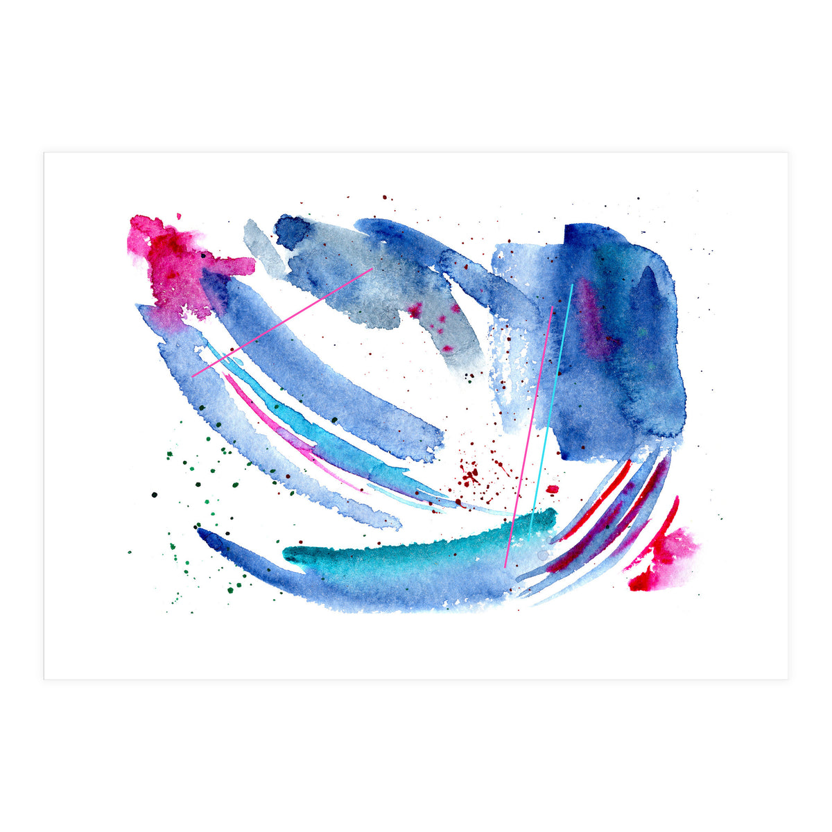 Happiness vibes || watercolor (Print Only)