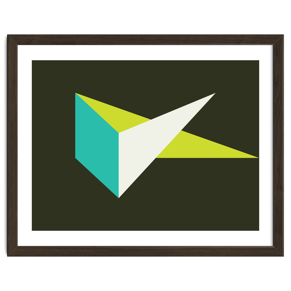 Geometric Shapes No. 67 - turquoise & lime