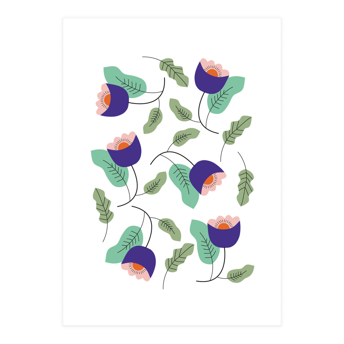 Shine And Rise Flowers Rgb (Print Only)