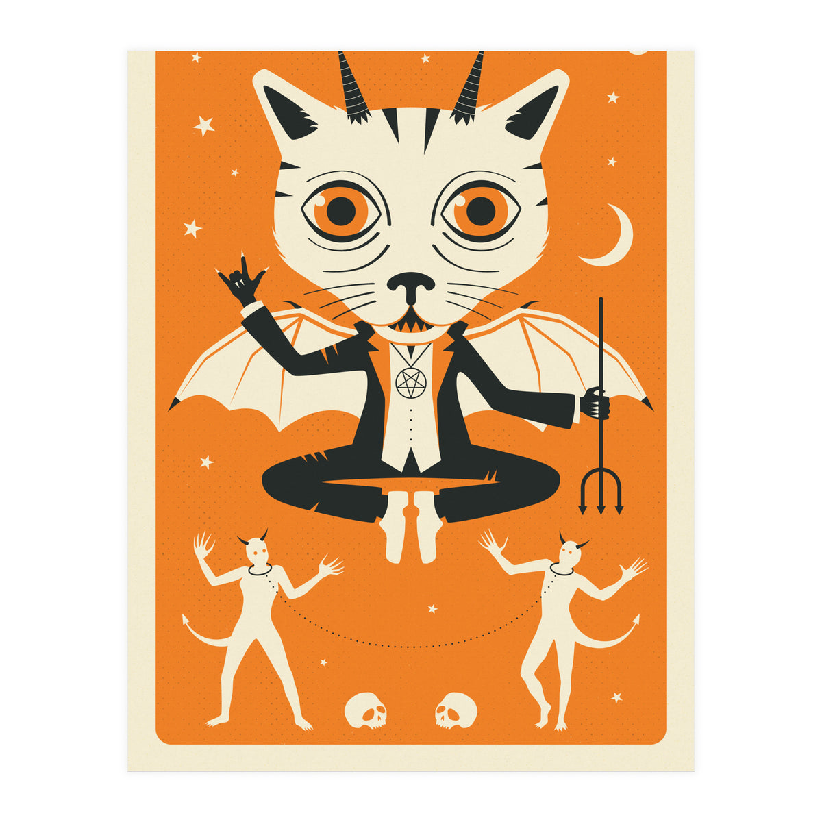 TAROT CARD CAT: THE DEVIL (Print Only)