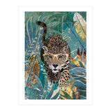 Jaguar in the gold and green tropical jungle (Print Only) thumbnail