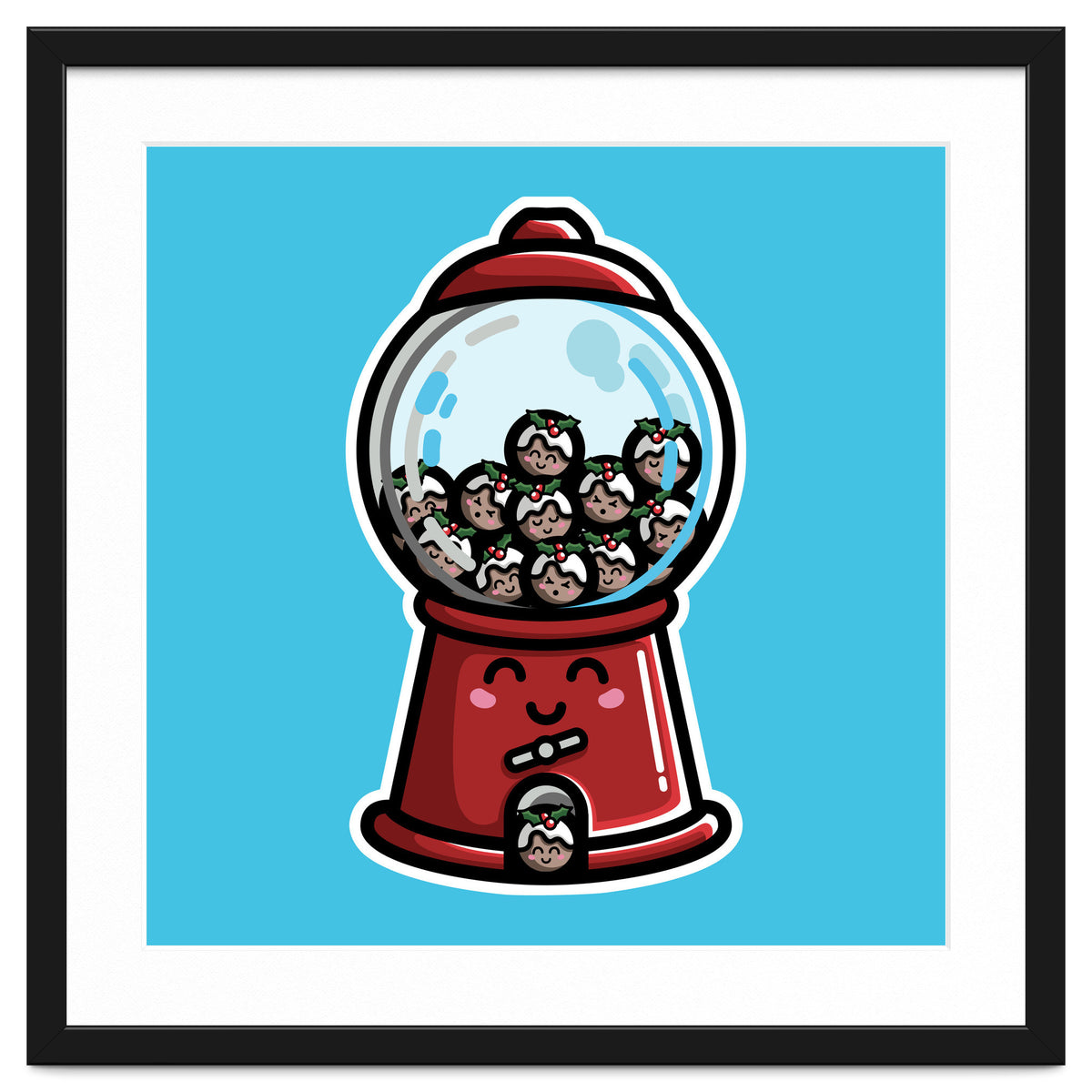 Kawaii Cute Christmas Pudding Gumball Machine