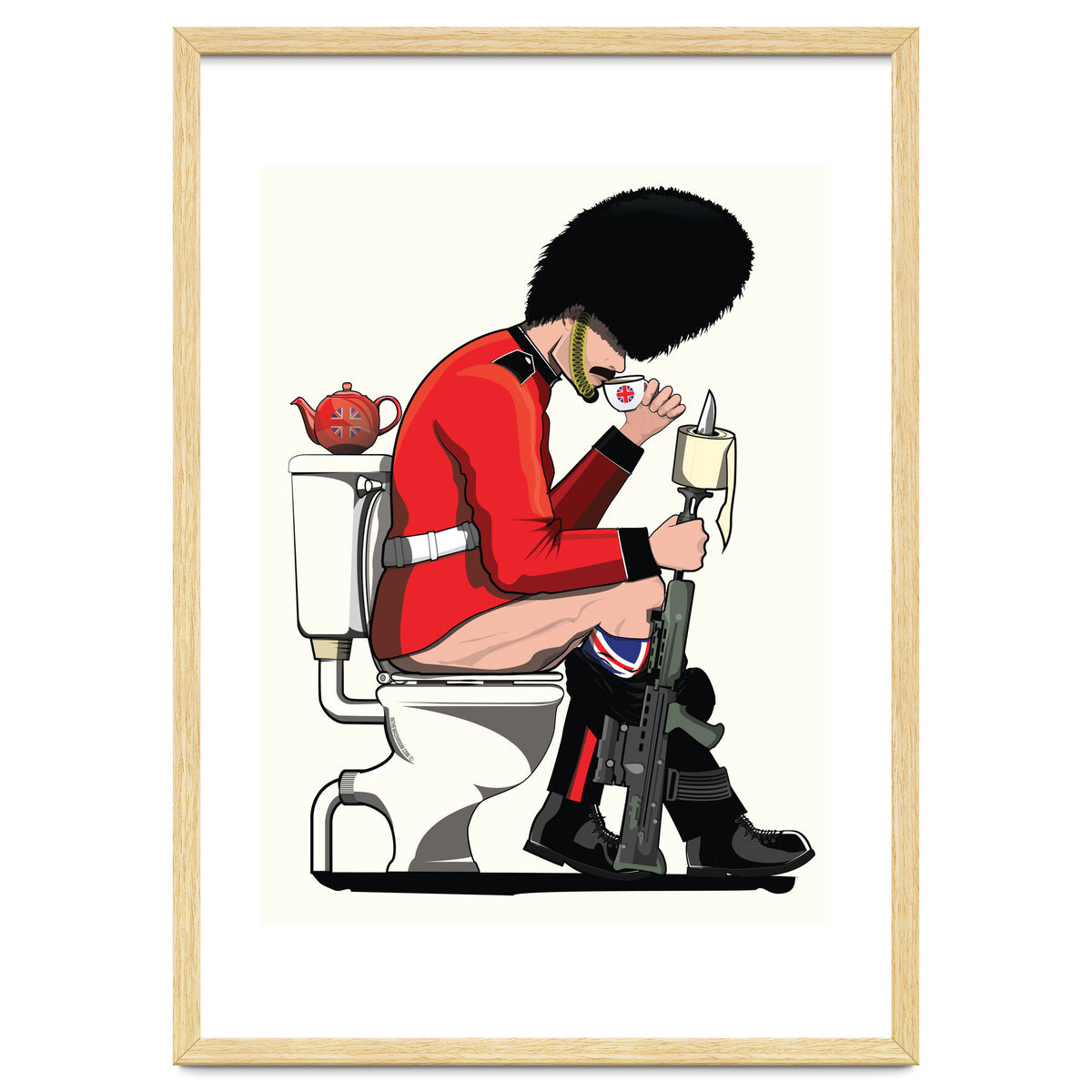 British Army Soldier on the Toilet, funny bathroom humour.