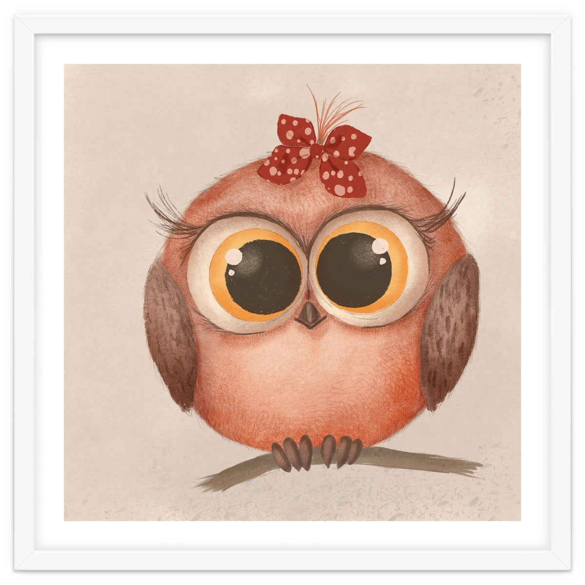Woodland Nursery - Baby Owl Illustration