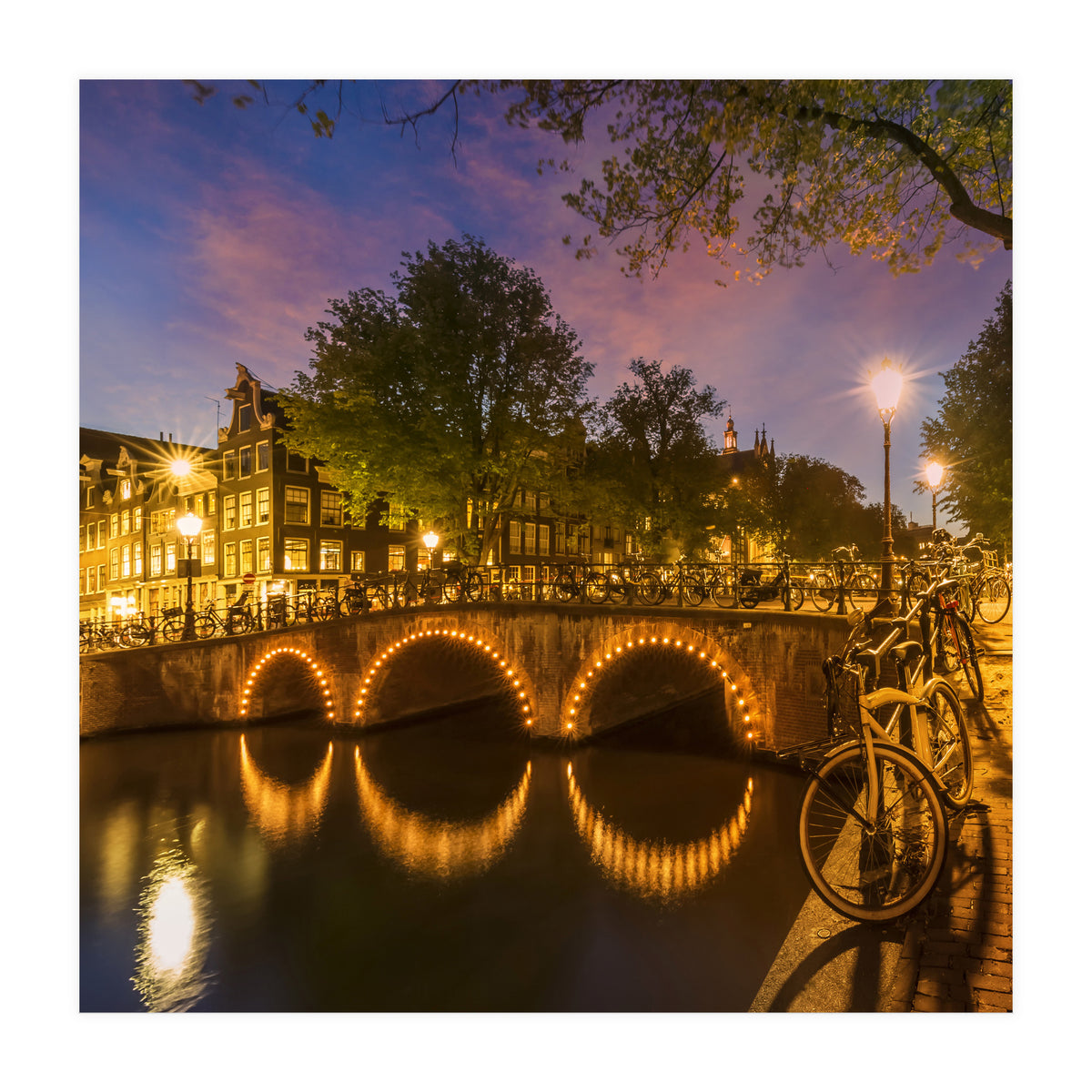 AMSTERDAM Idyllic nightscape from Keizersgracht  (Print Only)