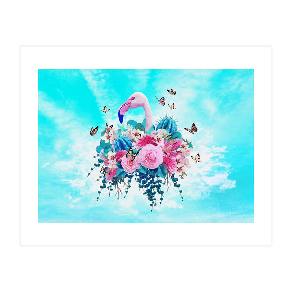 Floral Flamingo  (Print Only)