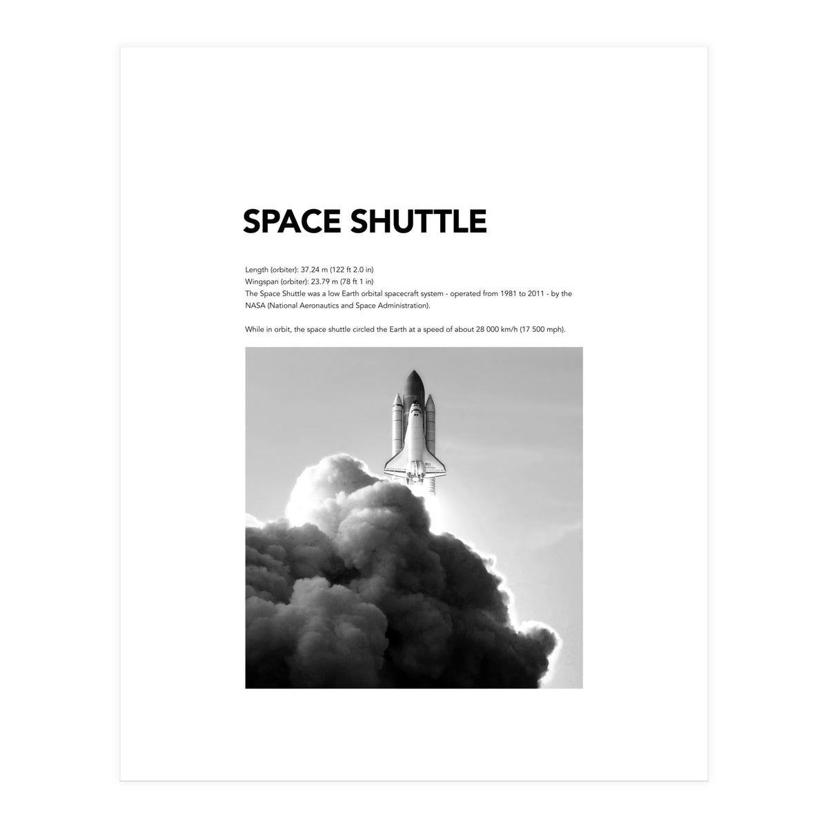 SPACE SHUTTLE (Print Only)