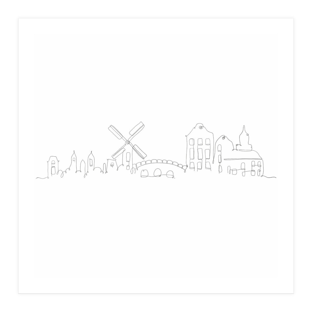 One Line Amsterdam (Print Only)