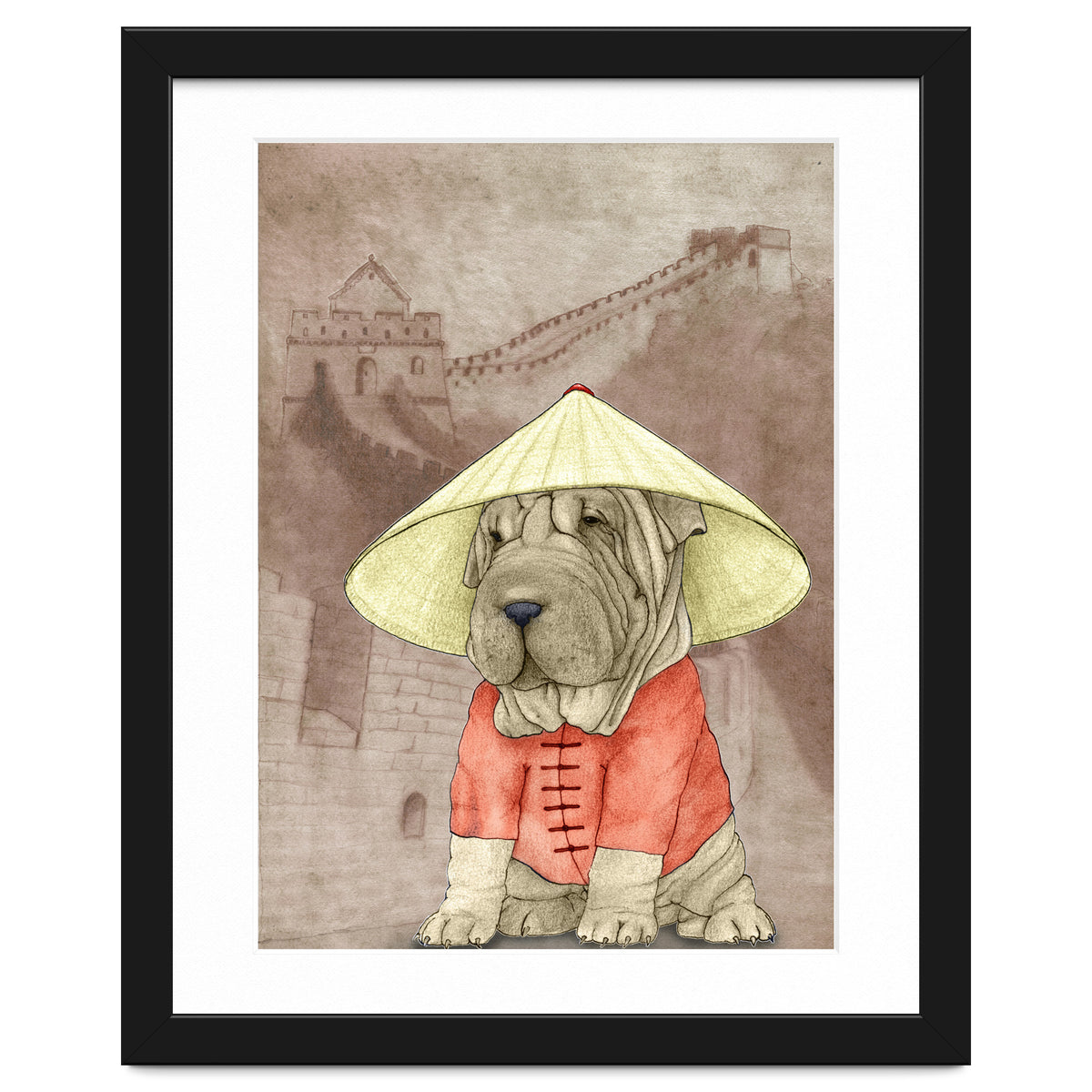 Sharpei With The Great Wall