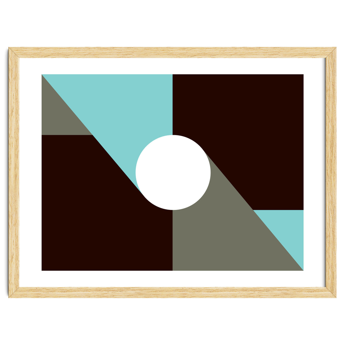 Geometric Shapes No. 29 - baby blue & grey