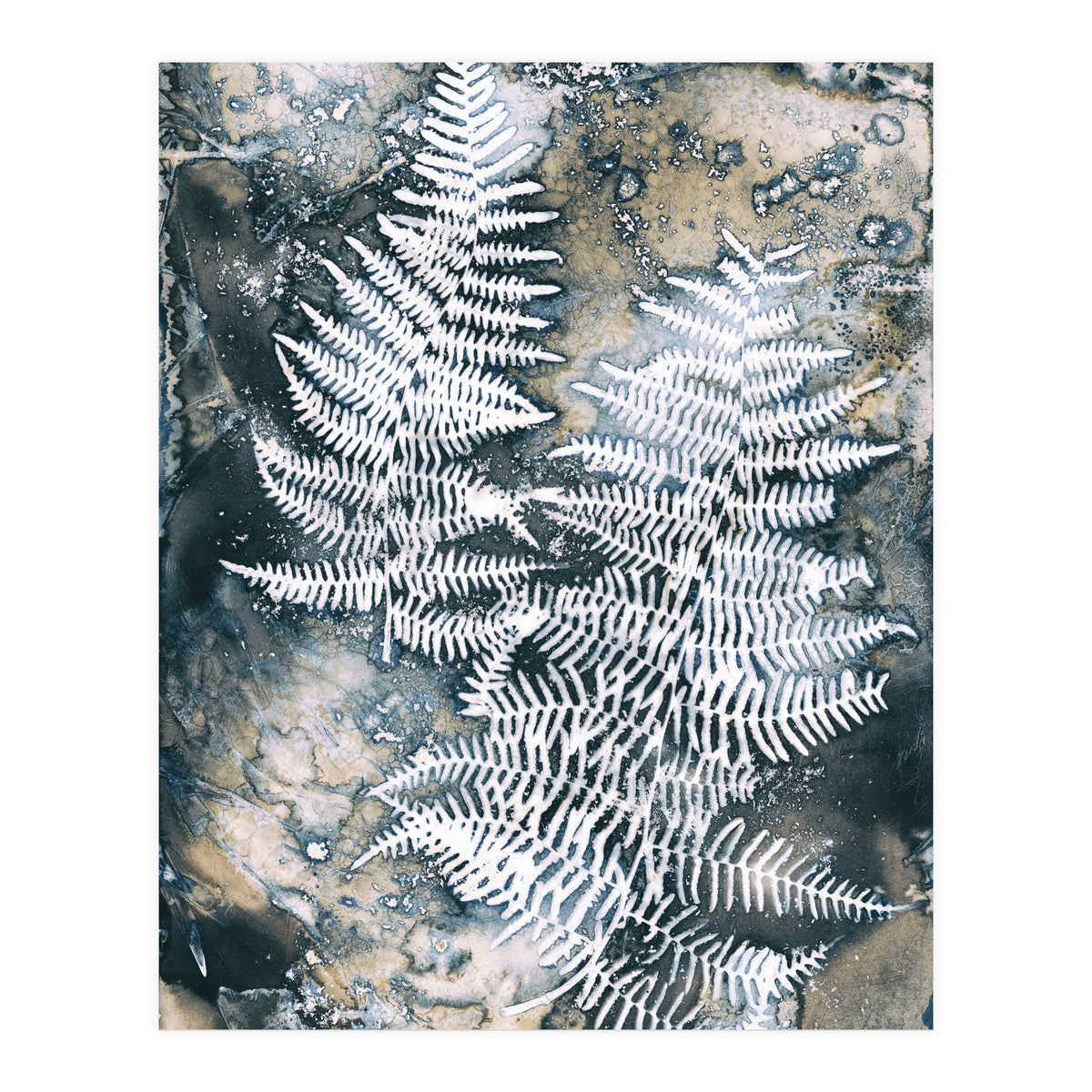 Indigo Blue Botanical Leaves No. 12 (Print Only)