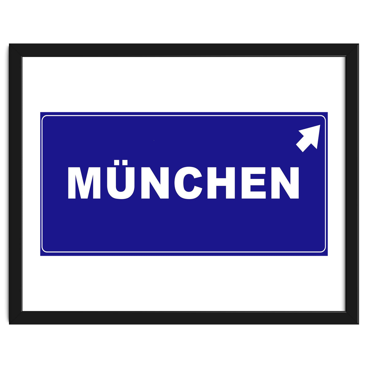 Let`s go to Munchen, Germany! Blue road sign