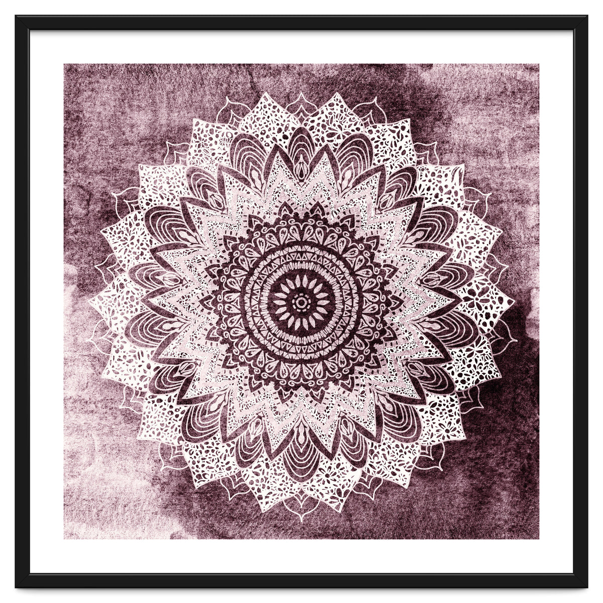 Bohochic Mandala In Burgundi