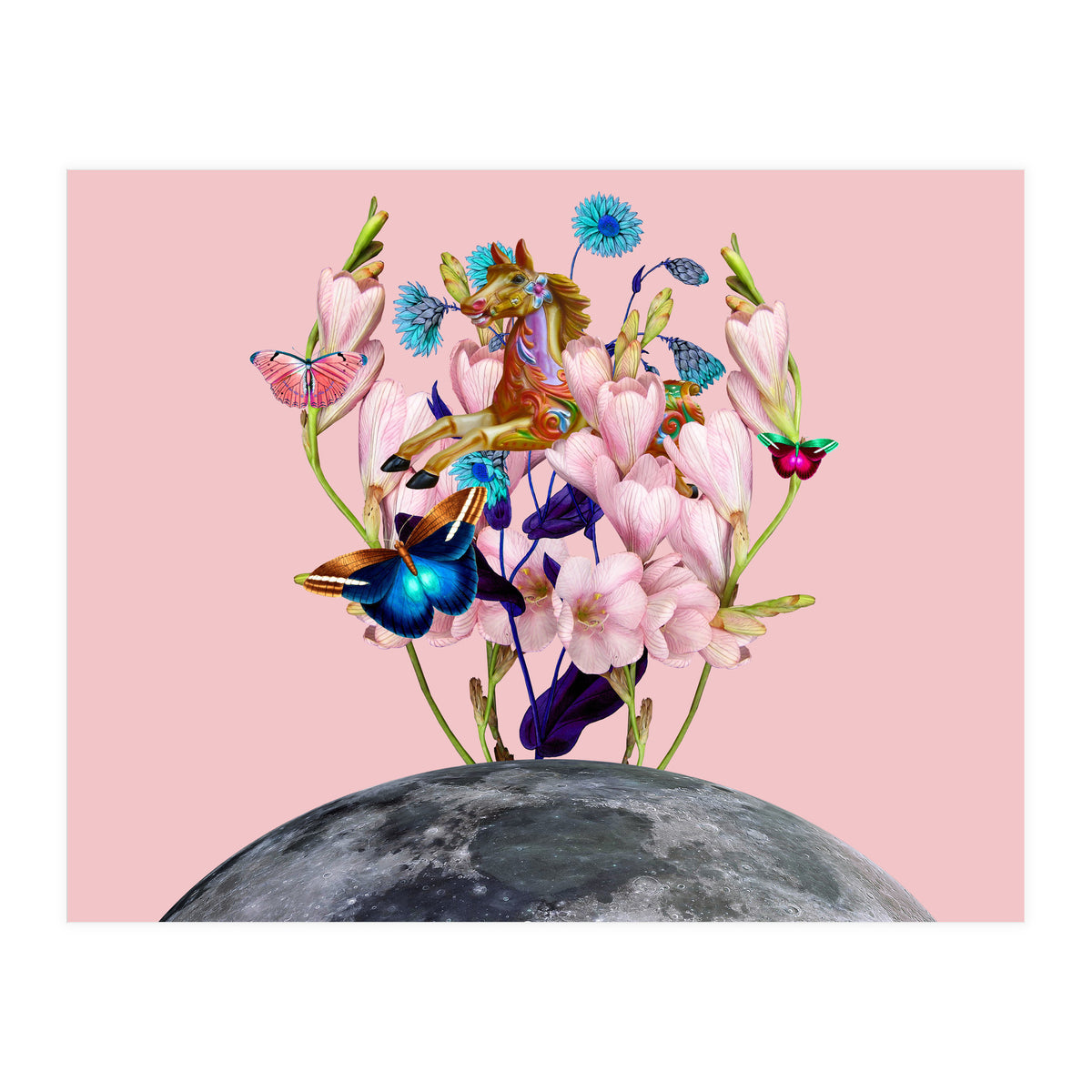 Moon Horse #collage (Print Only)