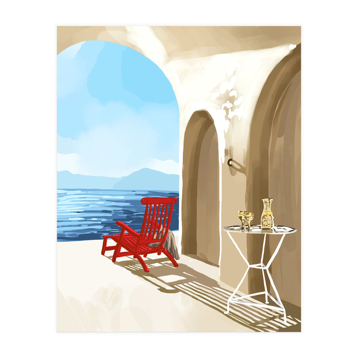 Solitude By The Sea, Tropical Travel Nature Architect (Print Only)