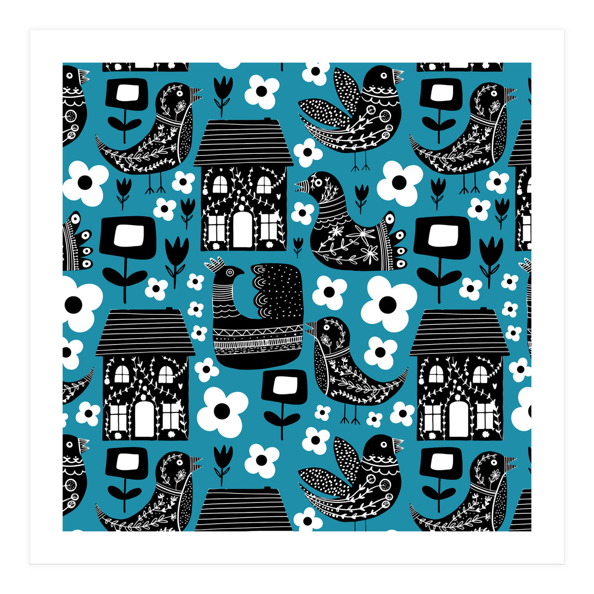 Max Folk Blue  (Print Only)