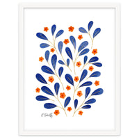 Springtime Floral | Blue and Orange