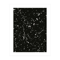 Paint Splatter on Black Background (Print Only)