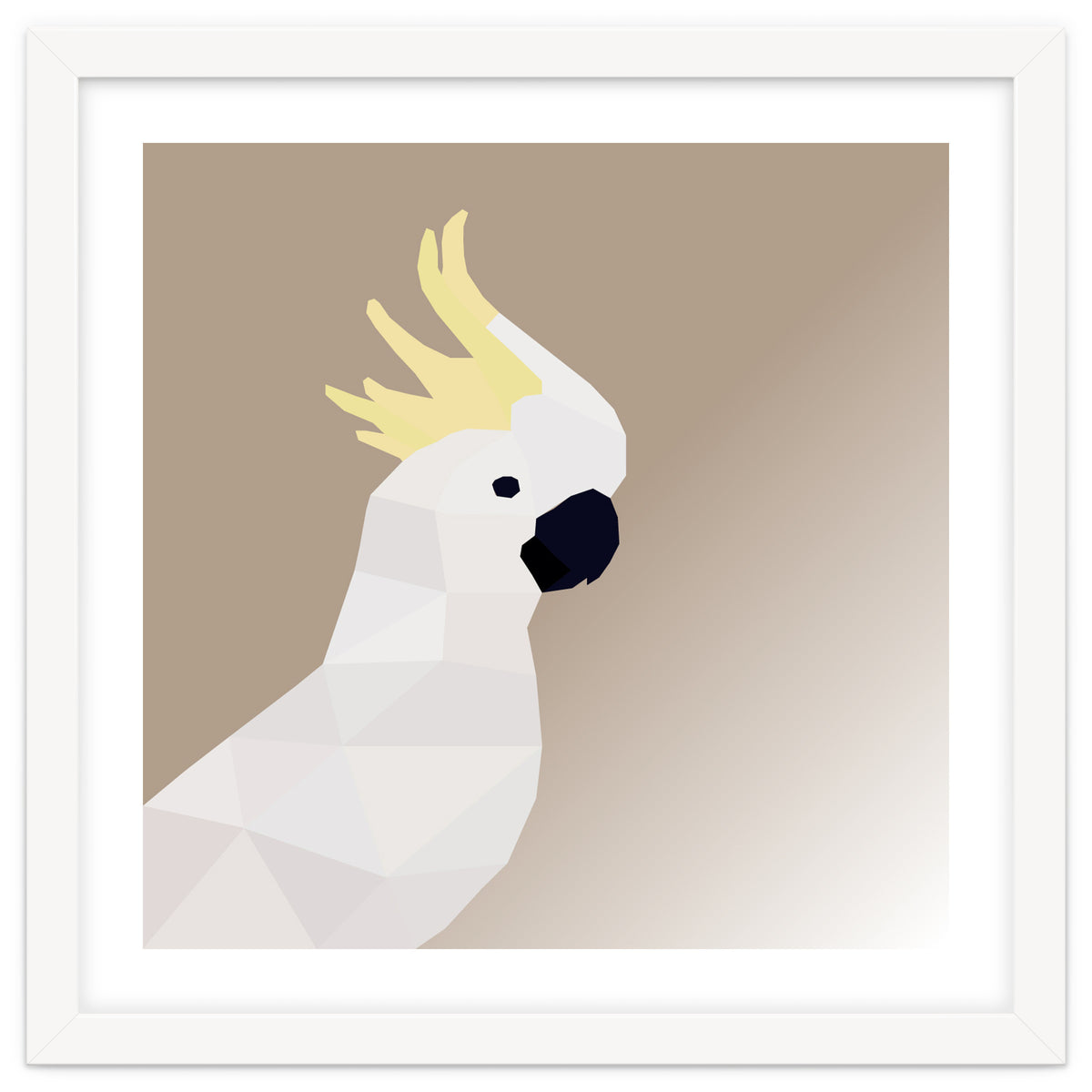 Cockatoo Bird Low Poly Art