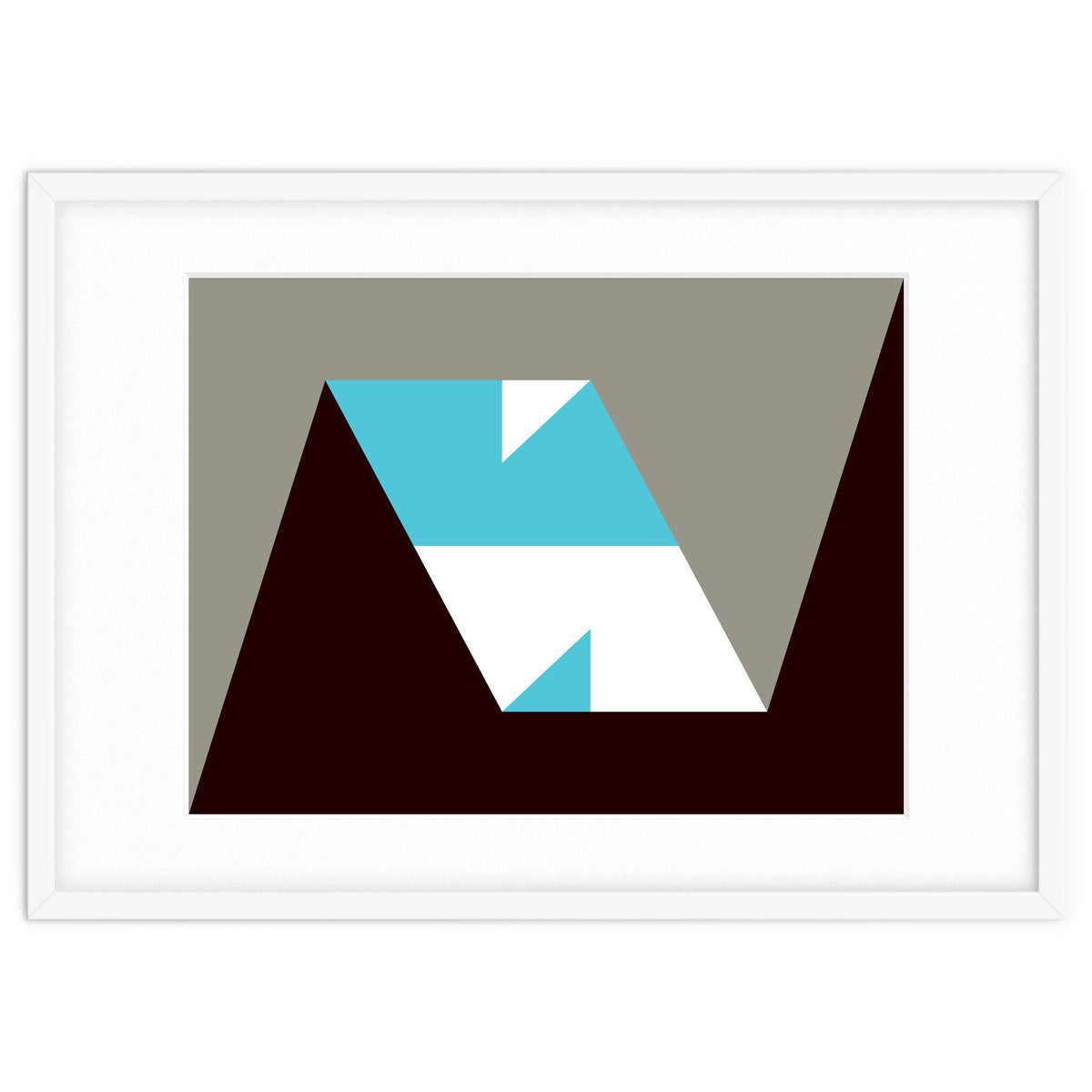 Geometric Shapes No. 48 - grey & blue